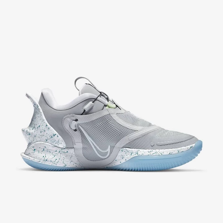 Nike Adapt BB Basketbol Ayakkabısı Erkek Gri Beyaz | TR4259231