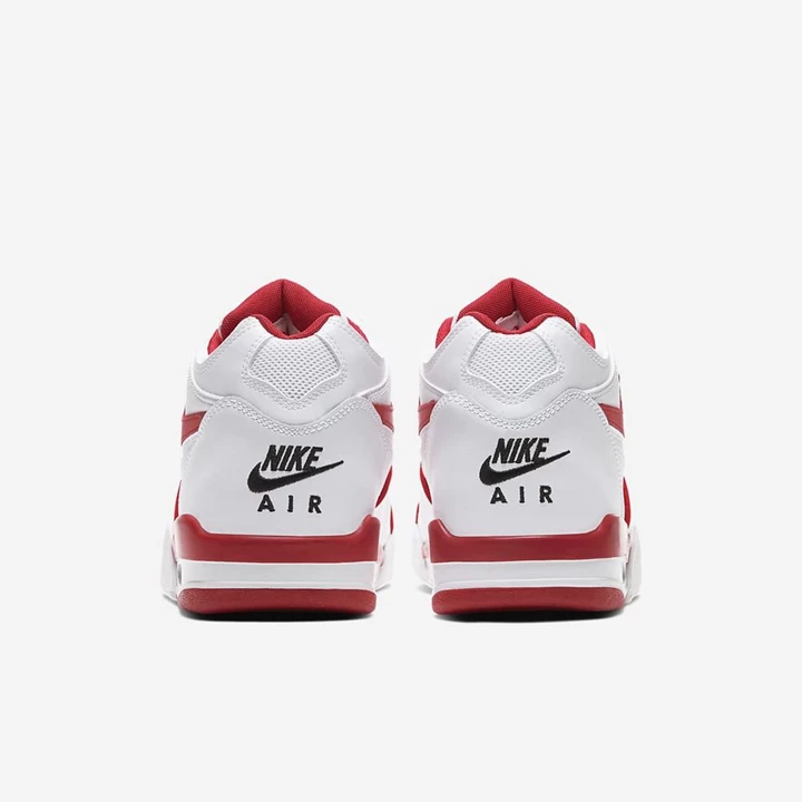 Nike Air Flight 89 Spor Ayakkabı Erkek Beyaz Beyaz Gri Kırmızı | TR4257300