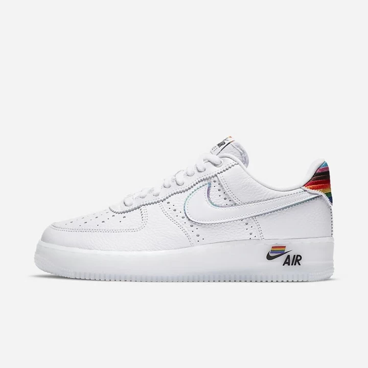 Nike Air Force 1 Spor Ayakkabı Erkek Beyaz Renkli Beyaz | TR4256579