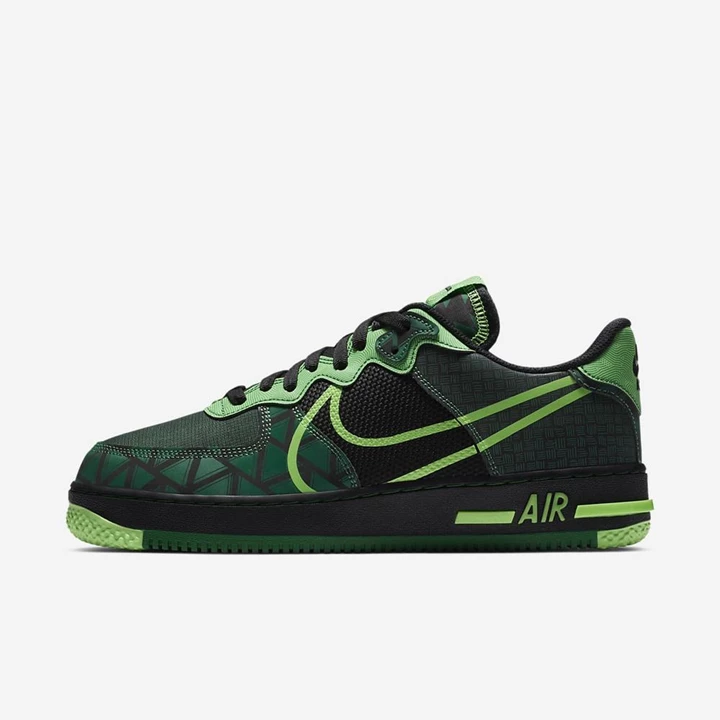 Nike Air Force 1 Spor Ayakkabı Erkek Siyah Koyu Yeşil Yeşil | TR4259230