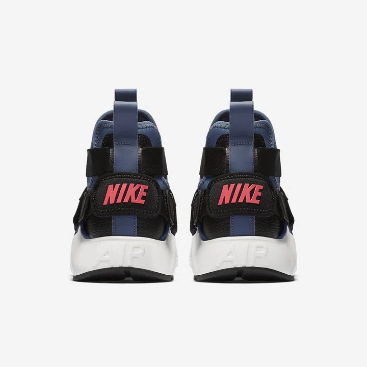 Nike Air Huarache Spor Ayakkabı Kadın Siyah Mavi Pembe Lacivert | TR4257795