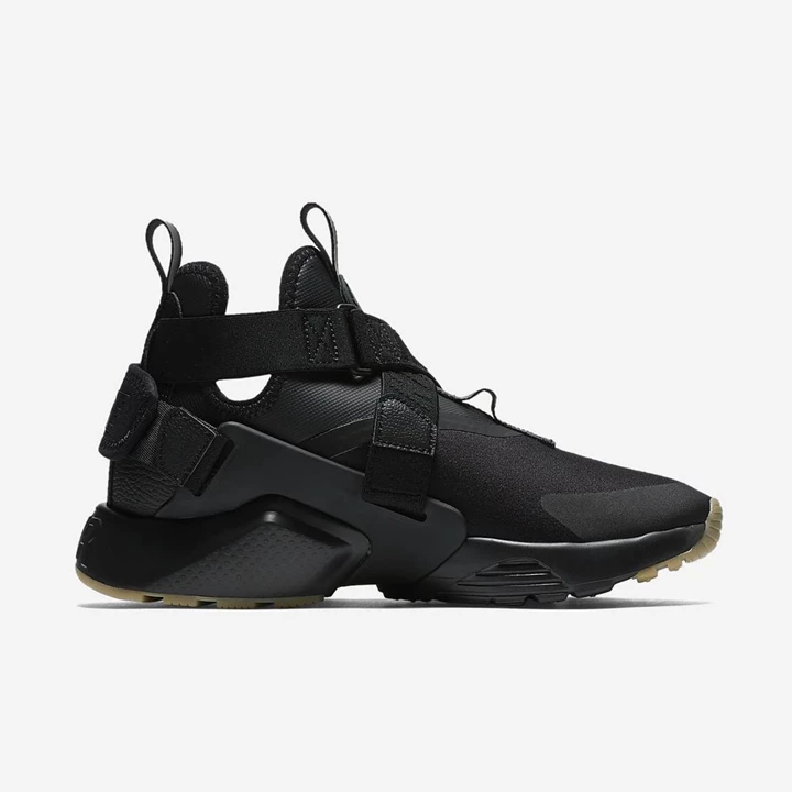 Nike Air Huarache Spor Ayakkabı Kadın Siyah Koyu Gri Açık Kahverengi Siyah | TR4259031