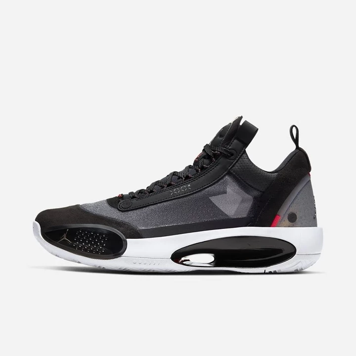 Nike Air Jordan Basketbol Ayakkabısı Erkek Siyah Beyaz Kırmızı Metal Gümüş | TR4259263