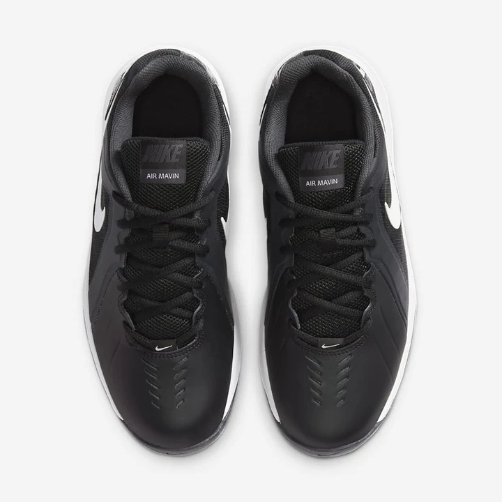 Nike Air Mavin Low Basketbol Ayakkabısı Erkek Siyah Koyu Gri Beyaz | TR4256972