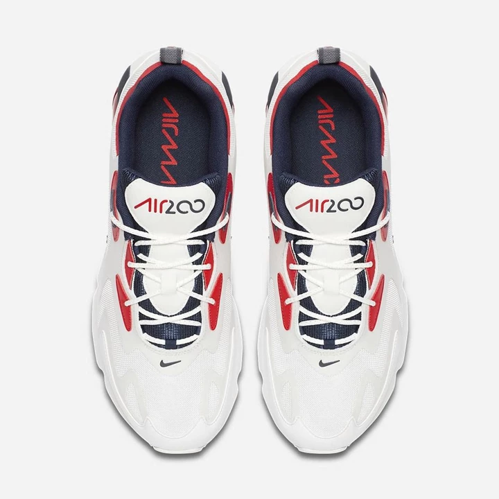 Nike Air Max 200 Spor Ayakkabı Erkek Beyaz Platini Kırmızı Obsidian | TR4258207