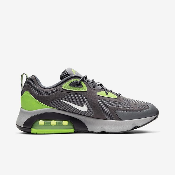 Nike Air Max 200 Spor Ayakkabı Erkek Gri Yeşil Metal Gümüş | TR4257989
