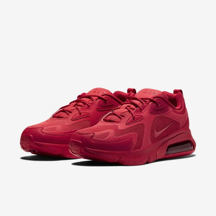 Nike Air Max 200 Spor Ayakkabı Erkek Kırmızı Kırmızı | TR4258004