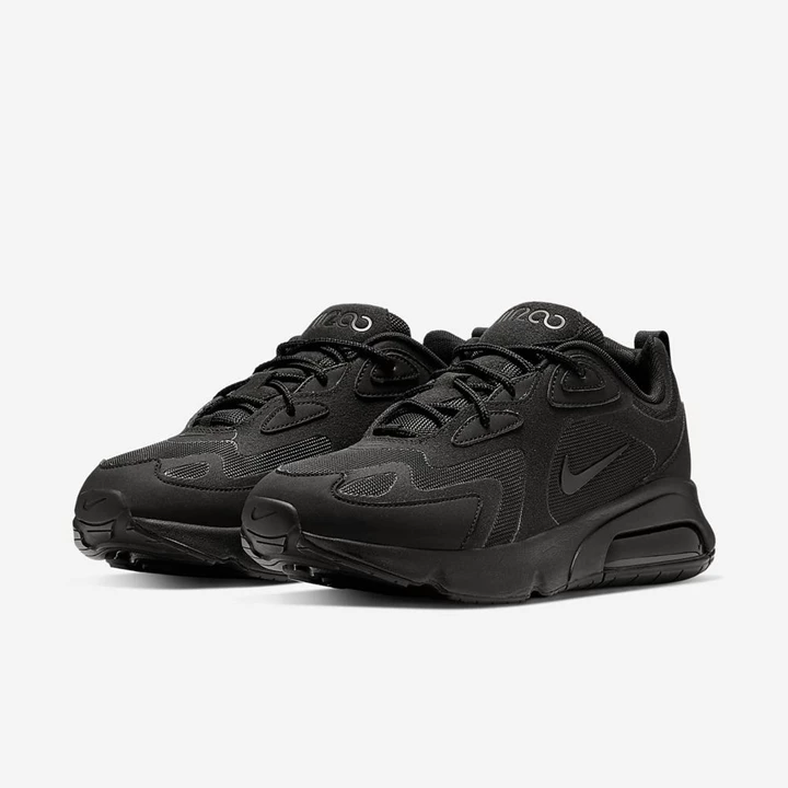 Nike Air Max 200 Spor Ayakkabı Erkek Siyah Siyah | TR4257261