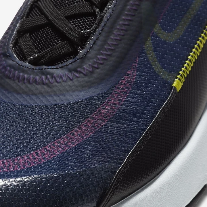 Nike Air Max 2090 Spor Ayakkabı Erkek Mavi Siyah Küpe Çiçeği Sarı | TR4257666