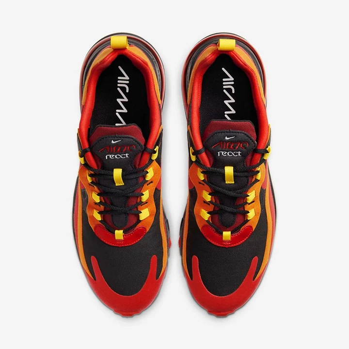 Nike Air Max 270 Spor Ayakkabı Erkek Siyah Sarı Turuncu Kırmızı | TR4257228