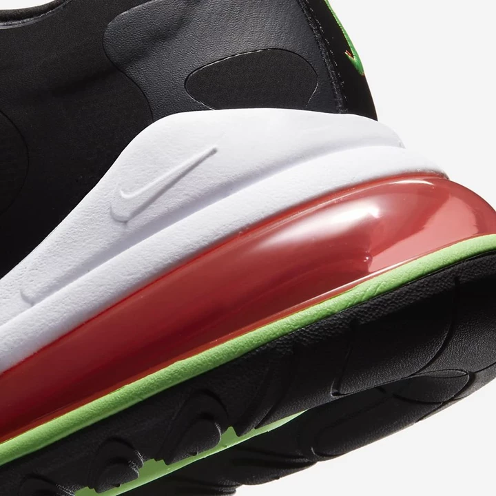 Nike Air Max 270 Spor Ayakkabı Erkek Siyah Yeşil Kırmızı Beyaz | TR4258455