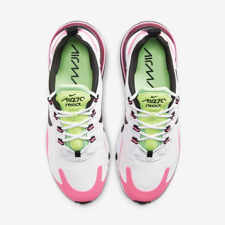 Nike Air Max 270 Spor Ayakkabı Kadın Beyaz Pembe Pembe Siyah | TR4258032