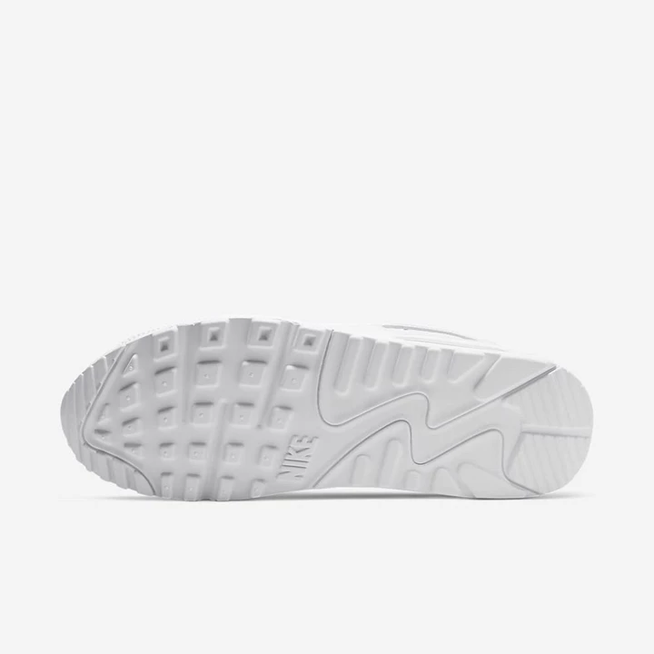 Nike Air Max 90 Spor Ayakkabı Erkek Beyaz Beyaz Gri Beyaz | TR4256527