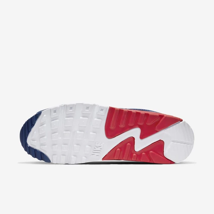 Nike Air Max 90 Spor Ayakkabı Erkek Beyaz Obsidian Kırmızı Beyaz | TR4257200