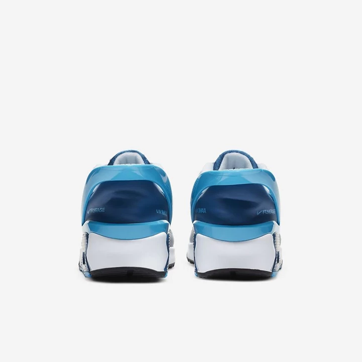 Nike Air Max 90 Spor Ayakkabı Erkek Beyaz Beyaz Mavi Mavi | TR4257857