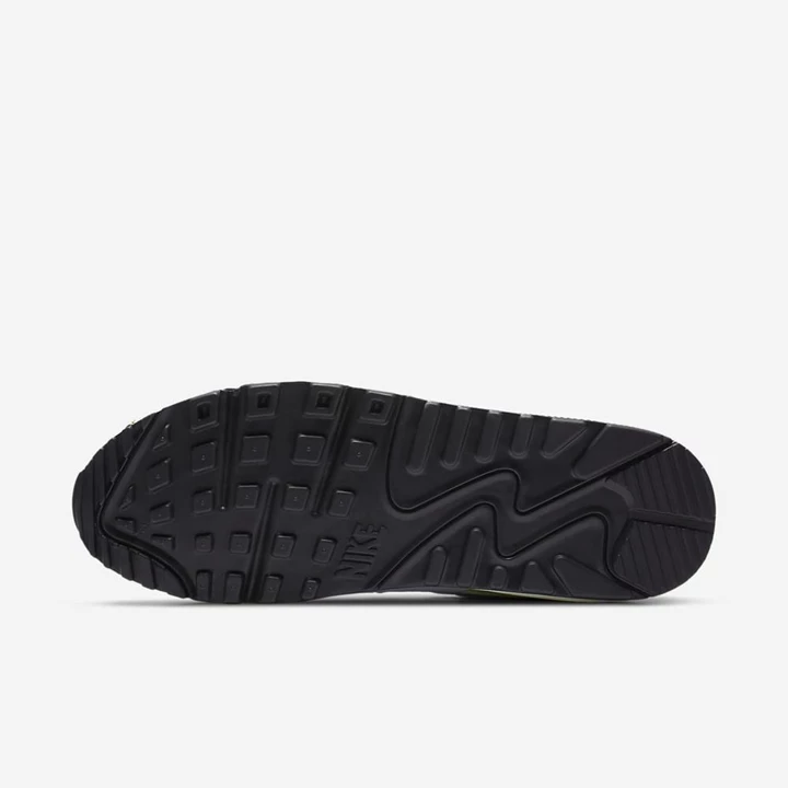 Nike Air Max 90 Spor Ayakkabı Erkek Beyaz Siyah Mavi | TR4258426
