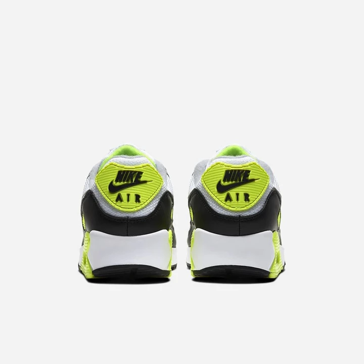 Nike Air Max 90 Spor Ayakkabı Erkek Beyaz Siyah Gri | TR4259040
