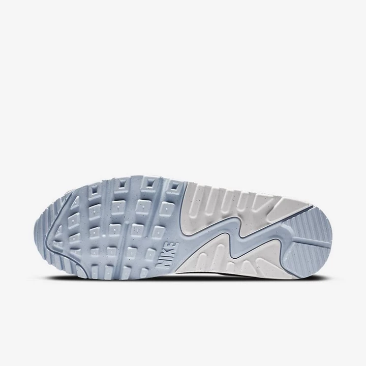 Nike Air Max 90 Spor Ayakkabı Erkek Gri Mavi Beyaz | TR4256336