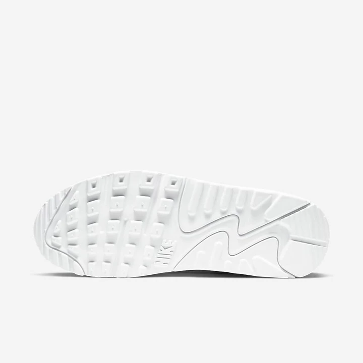Nike Air Max 90 Spor Ayakkabı Kadın Beyaz Beyaz Siyah | TR4257102