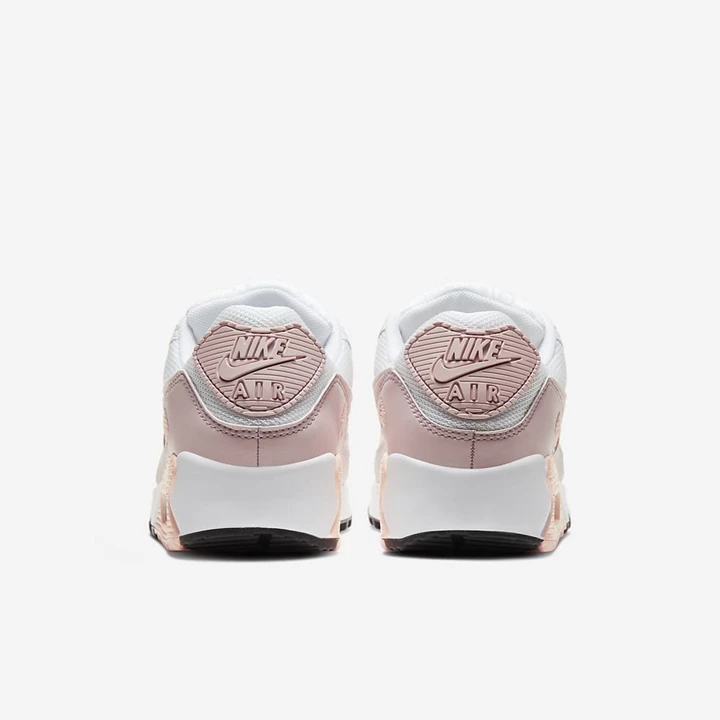 Nike Air Max 90 Spor Ayakkabı Kadın Beyaz Pembe Kırmızı Platini | TR4258928