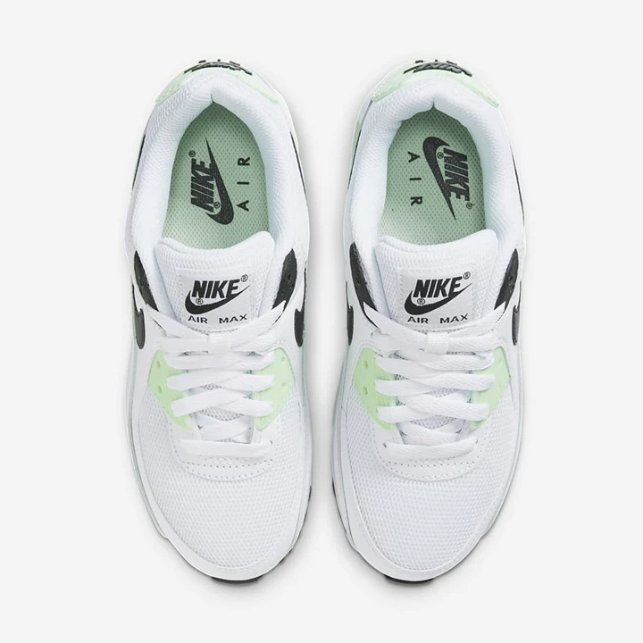 Nike Air Max 90 Spor Ayakkabı Kadın Beyaz Yeşil Siyah | TR4259243