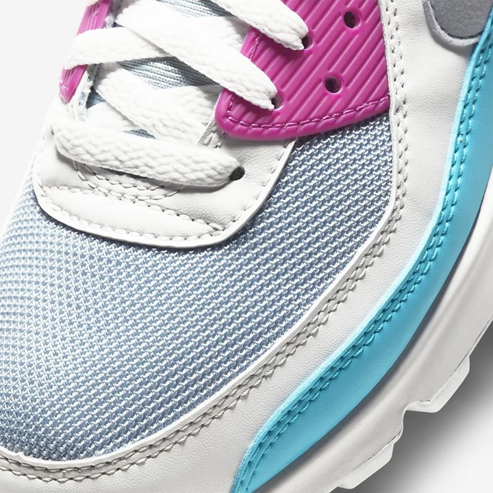 Nike Air Max 90 Spor Ayakkabı Kadın Gri Beyaz Pembe Gri | TR4258720