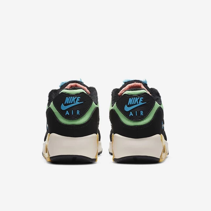 Nike Air Max 90 Spor Ayakkabı Kadın Pembe Mavi Siyah | TR4259184