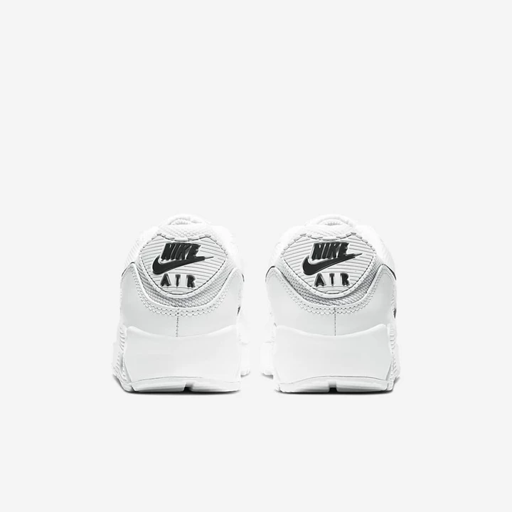 Nike Air Max 90 Tenis Ayakkabısı Kadın Beyaz Beyaz Siyah | TR4258499