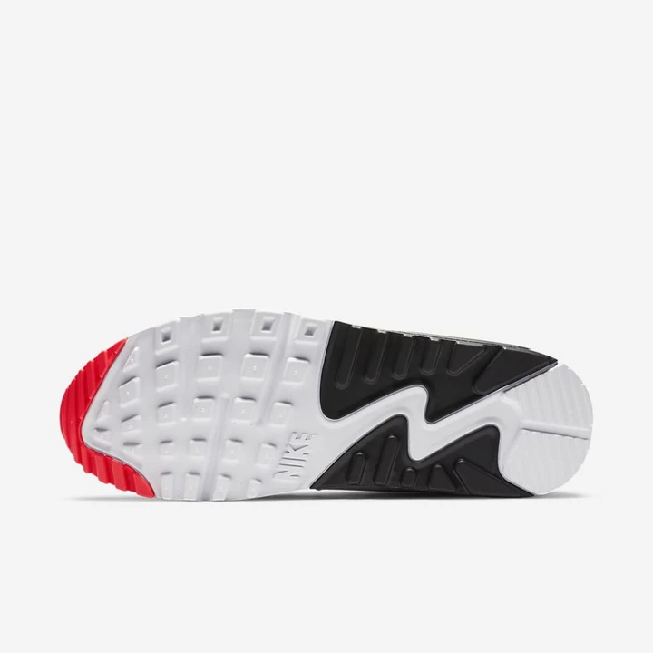 Nike Air Max 90 Tenis Ayakkabısı Kadın Beyaz Turuncu Siyah | TR4258912