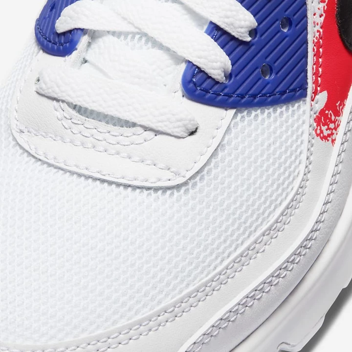 Nike Air Max 90 Tenis Ayakkabısı Kadın Beyaz Turuncu Siyah | TR4258912