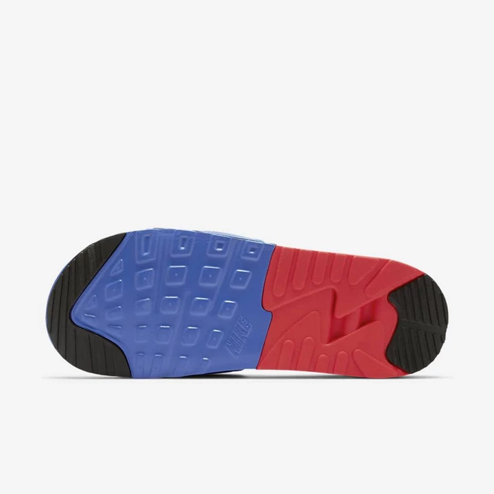 Nike Air Max 90 Terlik Erkek Kraliyet Mavisi Kırmızı Beyaz Siyah | TR4258926