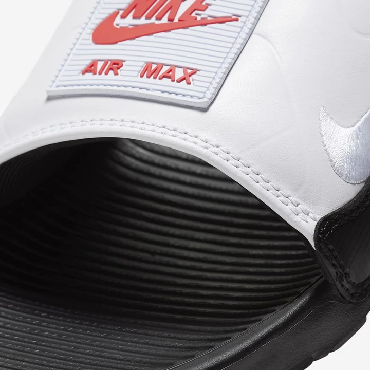 Nike Air Max 90 Terlik Erkek Siyah Kırmızı Beyaz | TR4256925
