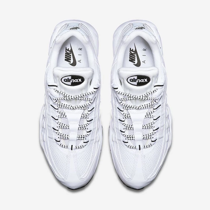 Nike Air Max 95 Spor Ayakkabı Erkek Beyaz Siyah Siyah | TR4256861
