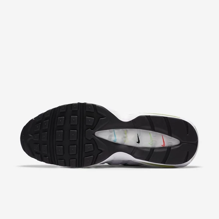 Nike Air Max 95 Spor Ayakkabı Erkek Beyaz Siyah Mavi | TR4257571