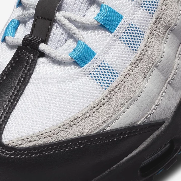 Nike Air Max 95 Spor Ayakkabı Erkek Gri Beyaz Siyah Mavi | TR4257551