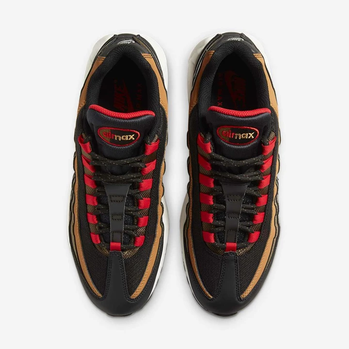 Nike Air Max 95 Spor Ayakkabı Erkek Kahverengi Siyah Kırmızı | TR4257337