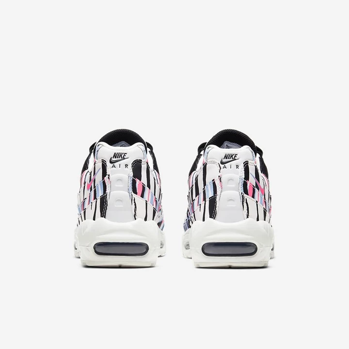 Nike Air Max 95 Spor Ayakkabı Kadın Beyaz Kraliyet Mavisi Pembe Siyah | TR4256490