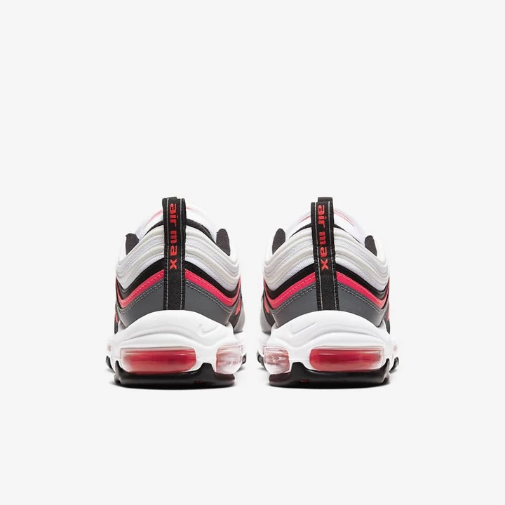 Nike Air Max 97 Spor Ayakkabı Erkek Beyaz Siyah Gri Kırmızı | TR4258243