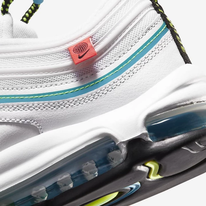 Nike Air Max 97 Spor Ayakkabı Erkek Beyaz Siyah Mavi | TR4258292