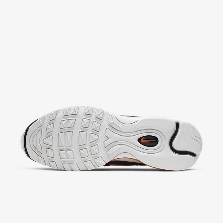 Nike Air Max 97 Spor Ayakkabı Erkek Beyaz Siyah Metal Gümüş Turuncu | TR4259172