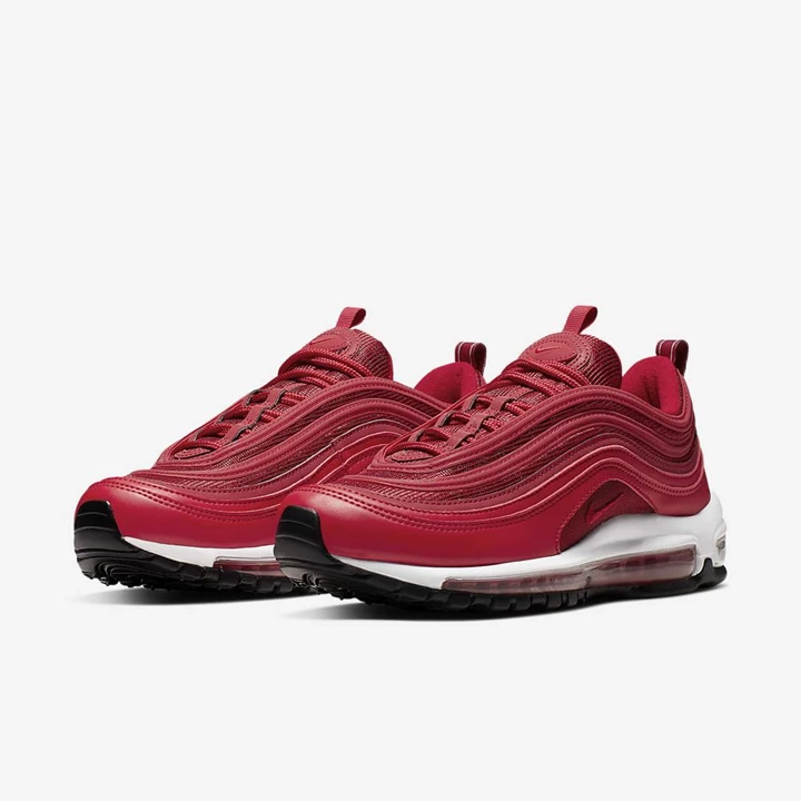 Nike Air Max 97 Spor Ayakkabı Kadın Kırmızı Siyah Beyaz Kırmızı | TR4258679
