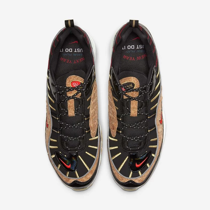 Nike Air Max 98 Spor Ayakkabı Erkek Siyah Açık Mavi Beyaz Kırmızı | TR4258809