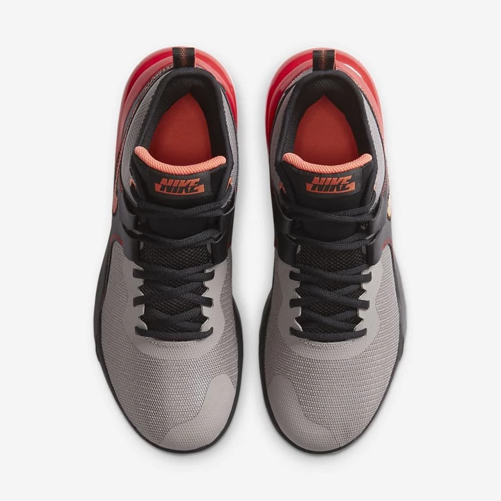 Nike Air Max Impact Basketbol Ayakkabısı Kadın Gri Siyah Kırmızı | TR4256999