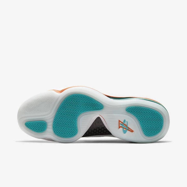 Nike Air Penny V Spor Ayakkabı Erkek Beyaz Açık Turkuaz Turuncu Açık Turkuaz | TR4256807