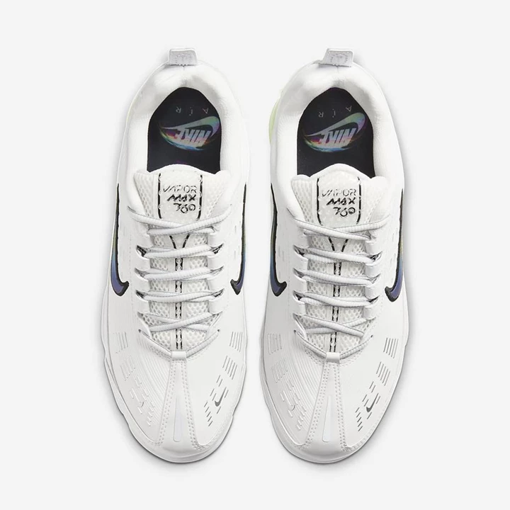 Nike Air VaporMax Spor Ayakkabı Erkek Beyaz Platini Beyaz Siyah | TR4257466