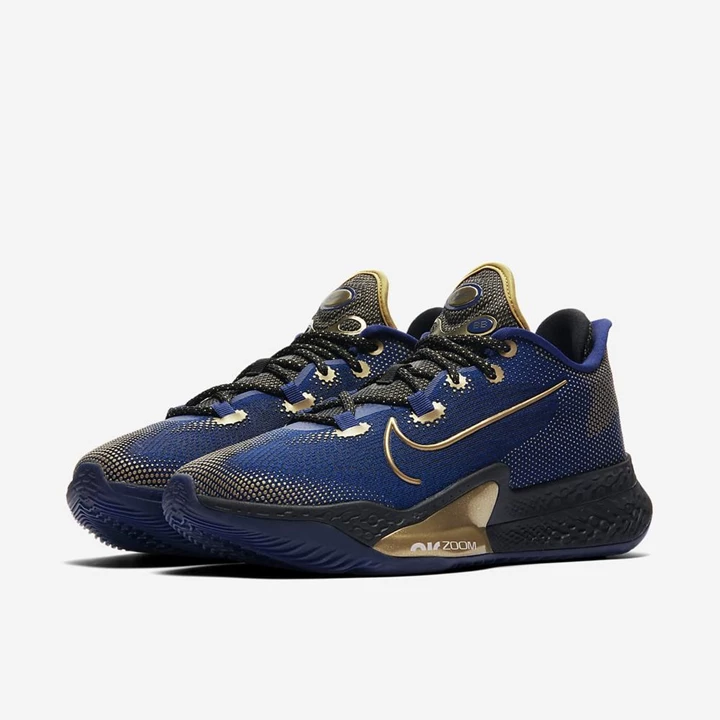 Nike Air Zoom BB NXT Basketbol Ayakkabısı Erkek Mavi Siyah Metal Altın | TR4257794