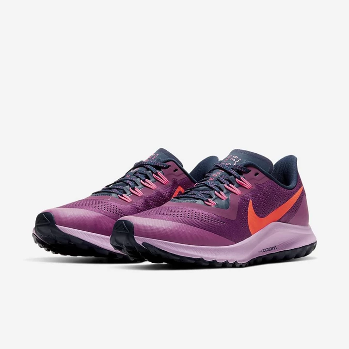 Nike Air Zoom Pegasus 36 Patika Koşu Ayakkabısı Kadın Kırmızı Mavi Mor Kırmızı | TR4258457