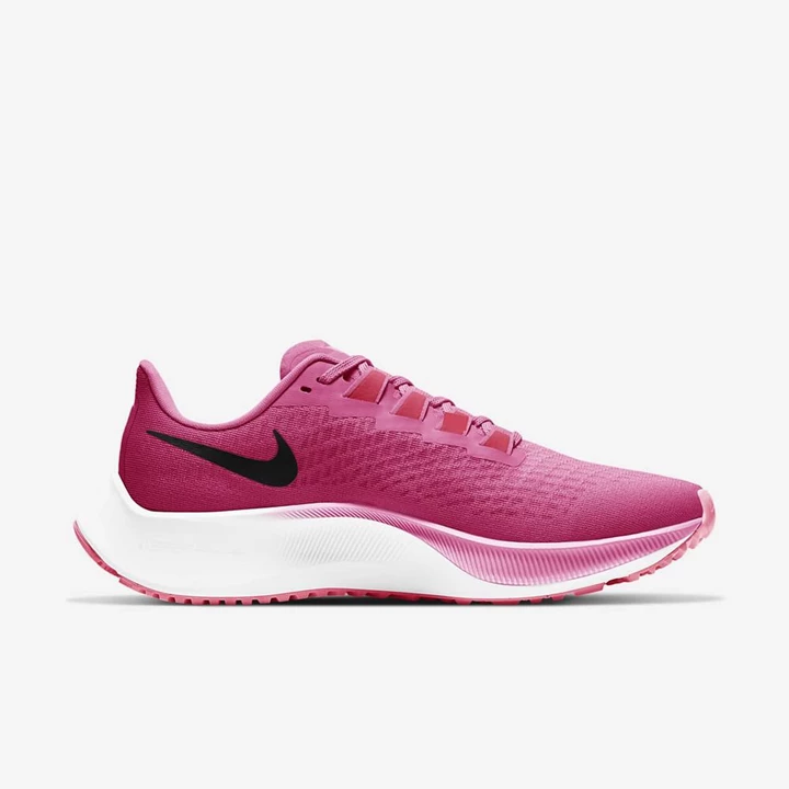 Nike Air Zoom Pegasus 37 Koşu Ayakkabısı Kadın Pembe Platini Mor Beyaz Siyah | TR4256437