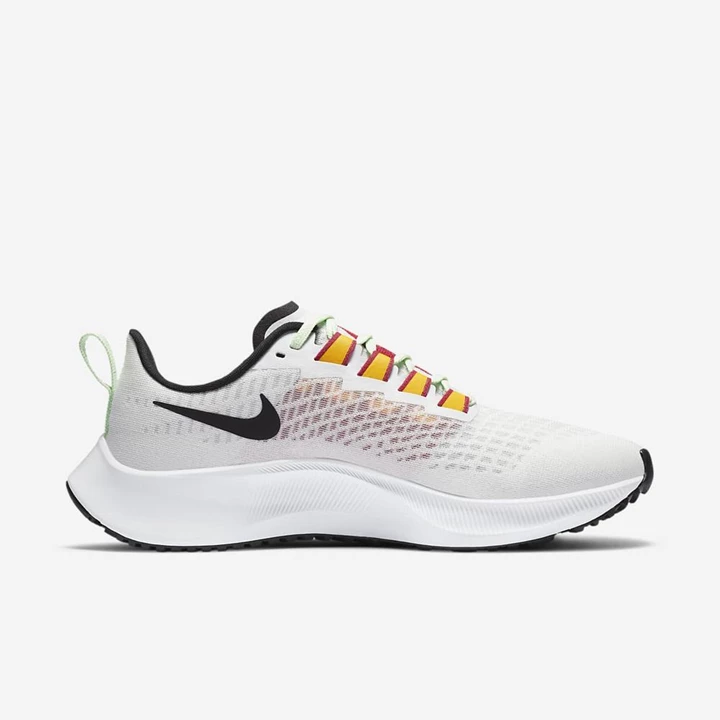 Nike Air Zoom Pegasus 37 Koşu Ayakkabısı Kadın Beyaz Platini Açık Turkuaz Siyah | TR4256480