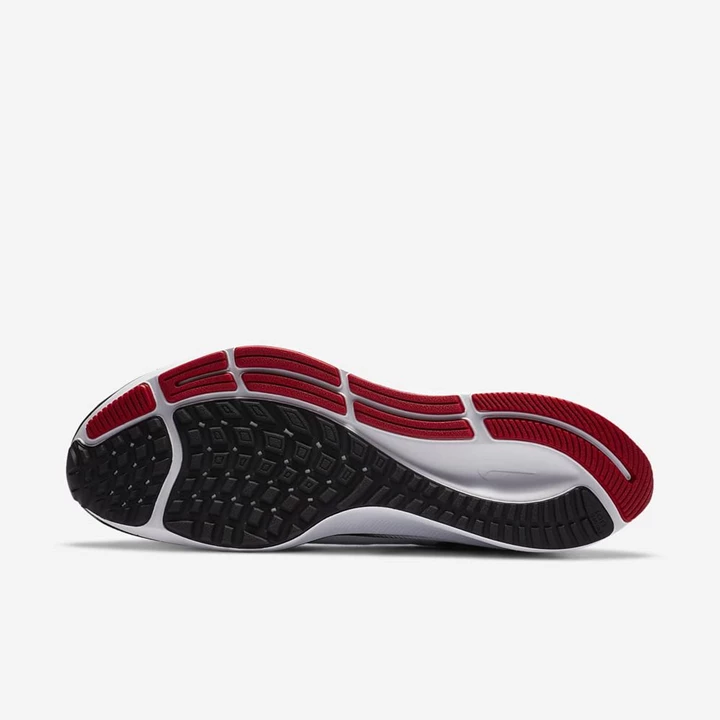 Nike Air Zoom Pegasus 37 Koşu Ayakkabısı Erkek Beyaz Platini Siyah Kırmızı | TR4257085